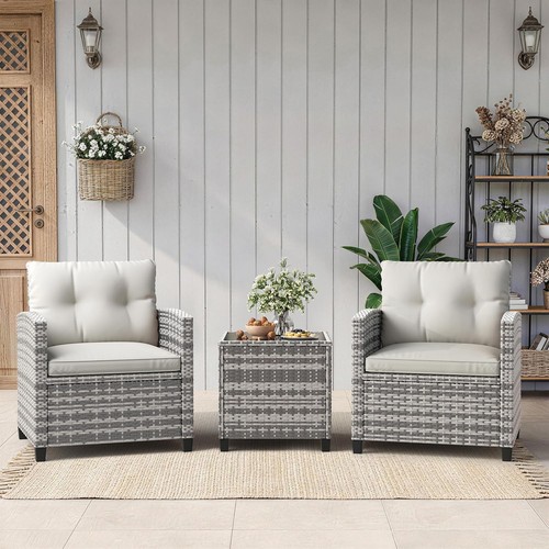 Pieces rattan bistro set - rattan,