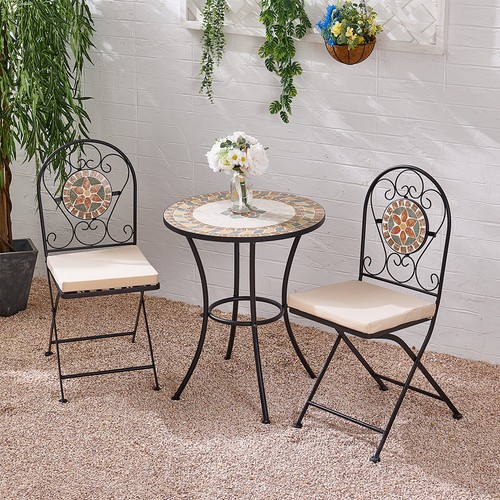 Mosaic bistro set garden table - set,