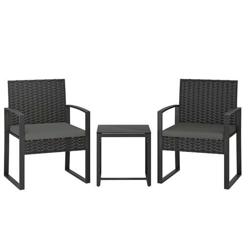 Outsunny rattan bistro set - rattan, set,