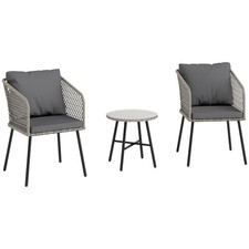 Outsunny 3 Piece Rattan Bistro