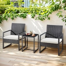 Garden Bistro Set of 2 Rattan