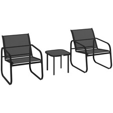3 Piece Black Bistro Set 2