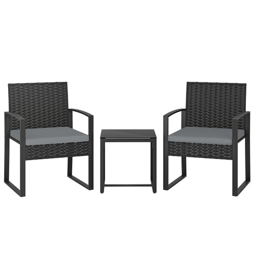 Outsunny rattan bistro - rattan, 3